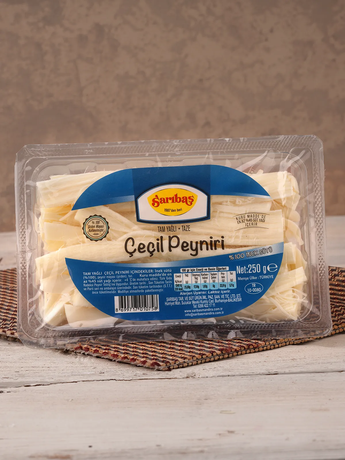 Tam Yağlı Çeçil Peyniri 250 GR