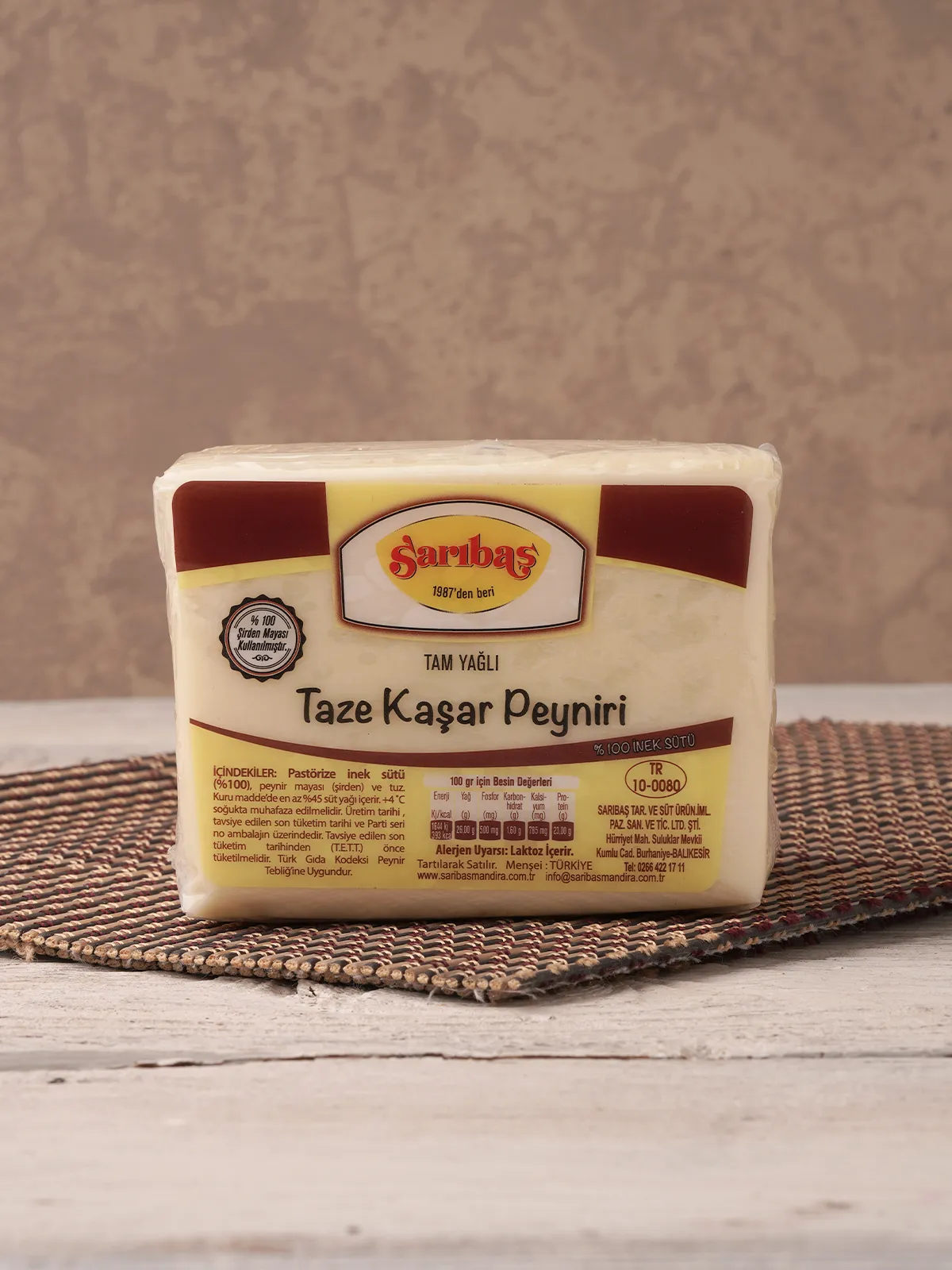 Tam Yağlı Taze Kaşar Peyniri 650 GR