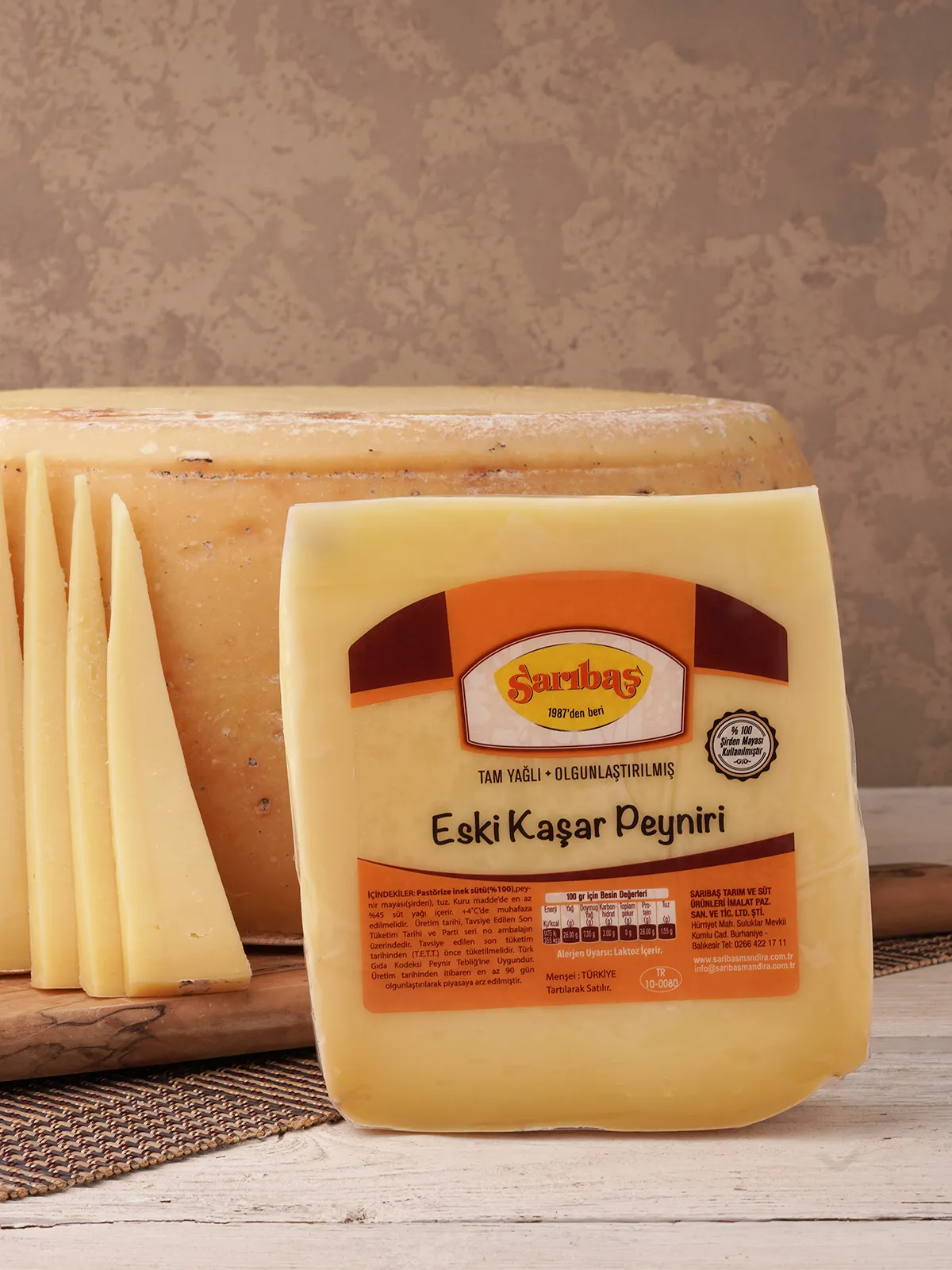 Tam Yağlı Eski Kaşar Peyniri 350 GR